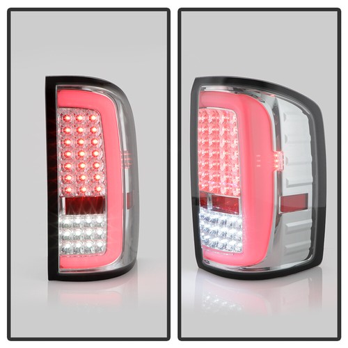 2014-2018 GMC Sierra 1500 2500HD 3500HD Chrome LED Tube Tail Lights Brake Lamps - Picture 6 of 9