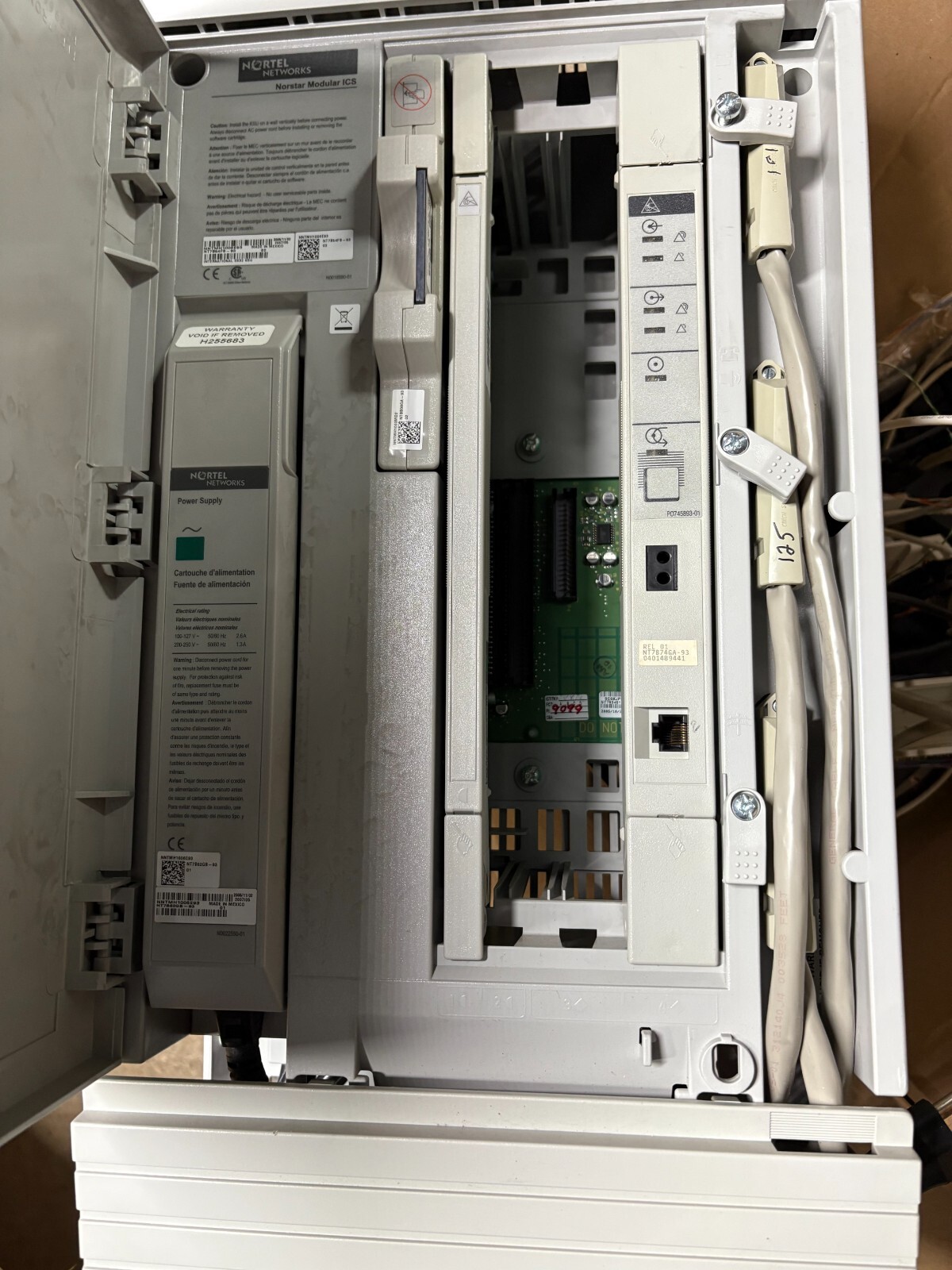 Nortel Modular ICS 0x32 Cabinet With 7.0 Software  PRI Card