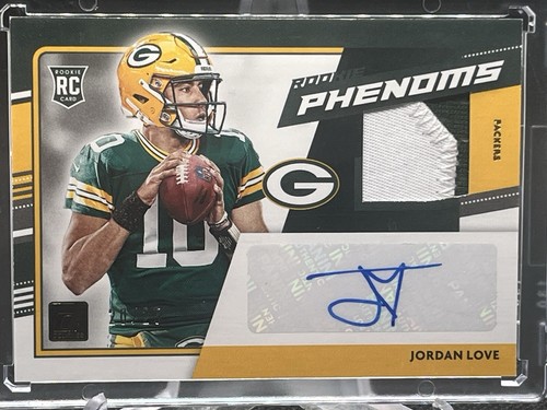 2020 Jordan Love Donruss Rookie Phenoms Jersey Prime Patch #20/25 Auto Autograph