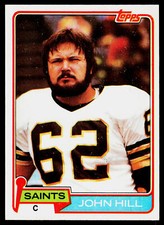 John Hill, 1981 Topps, #26, New Orleans Saints,