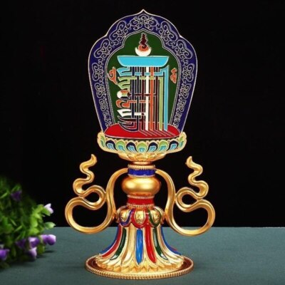 8.4'' Multicolor Tibetan Buddhism Alloy Engraving Ten Phase at Ease  Tantric
