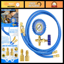 Ac Recharge Kit With Gauge R410a R134a R22 Charging Hose Hvac Tool Set 59