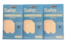 Safer Home Indoor Fly Trap Refill StickyTech Glue Cards (3 Pks) 9 Refills Total