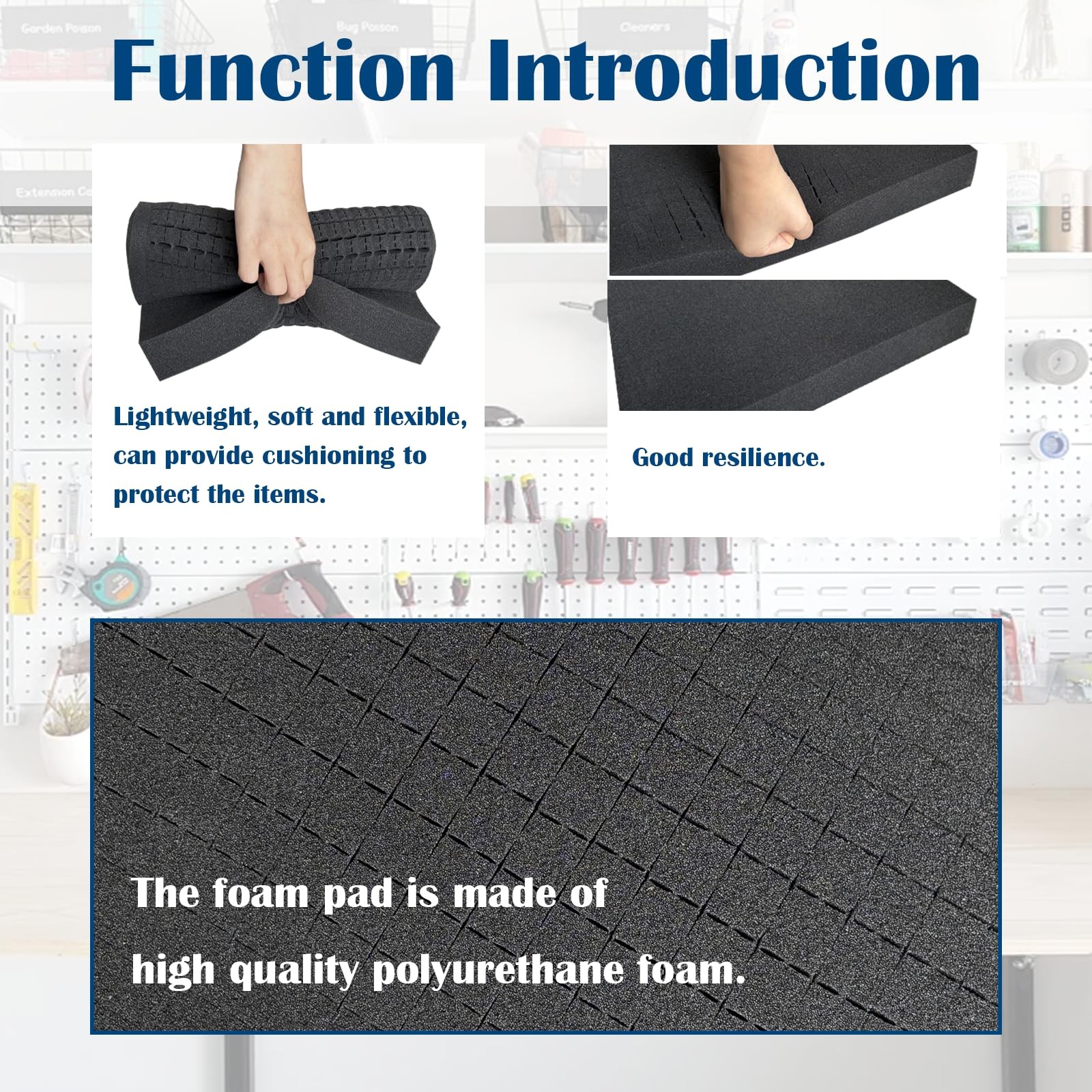 4 Pcs Pick and Pluck Foam 16 x 12 x 2 Inch, Foam Inserts For Cases, Gun Case ...