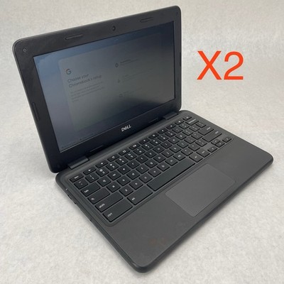 Dell Chromebook 3100 Intel Celeron N4020 1.10 GHz 4 GB RAM 16 GB SSD Lot of 2