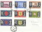0.5d to 6d GB Guernsey Used ex FDC Definitives 1969 ON PIECE (147614)