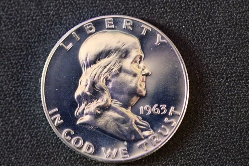 1963 PROOF Franklin Half Dollar 90% Silver *BF08