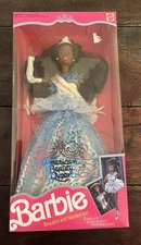 1991 AMERICAN BEAUTY QUEEN BARBIE DOLL NIB African American Mattel #3245 