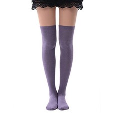 Women's Over Knee High Socks, Tube Dresses Fashion One Size Medium Purple