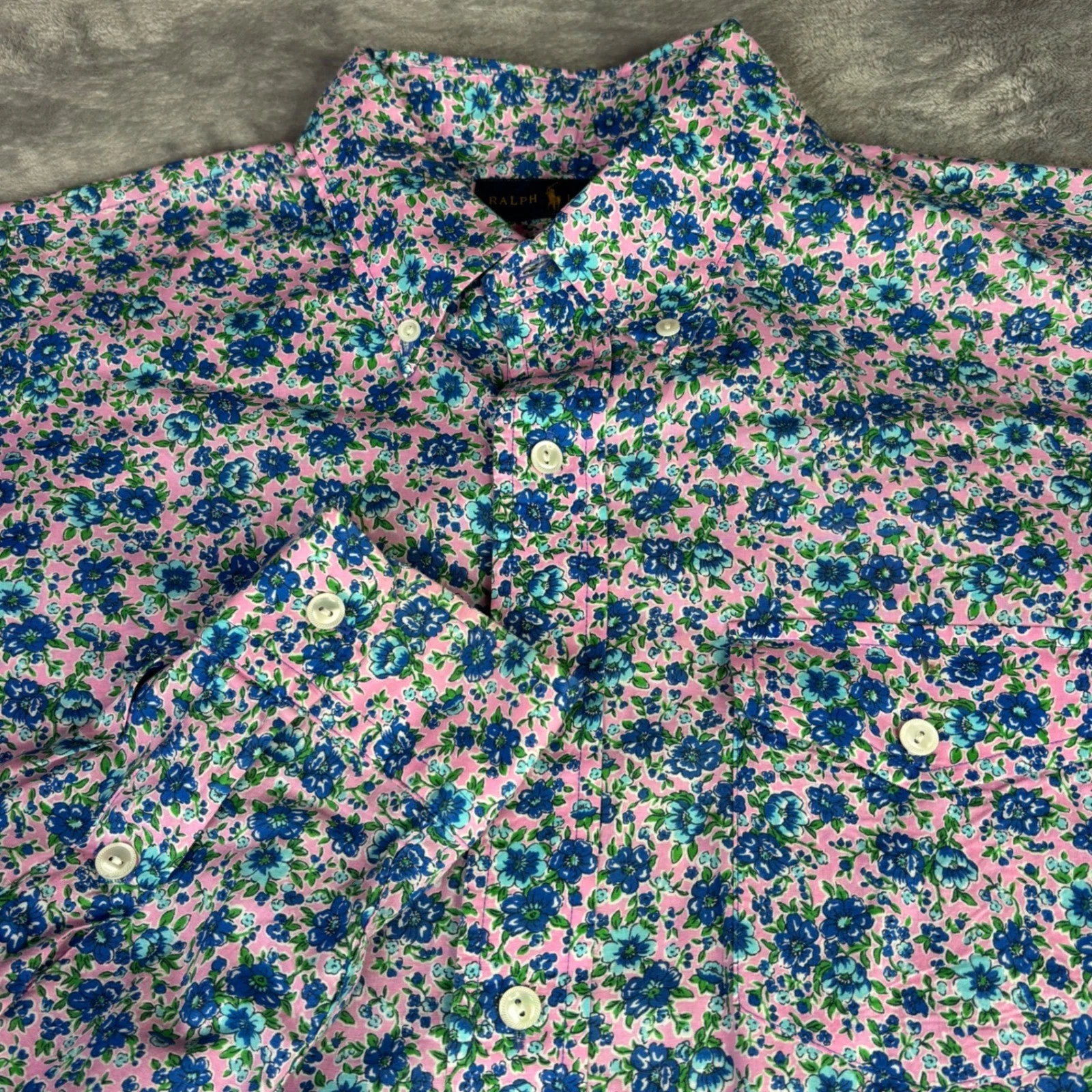 Ralph Lauren Floral Shirt Mens Large Pink Blue Cotton Long Sleeve Button Down
Opens in a new window