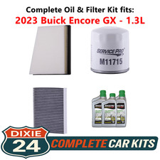 Fits: 2023 Buick Encore GX 1.3L Complete Air, Oil & Cabin Filter Kit (5W-30)