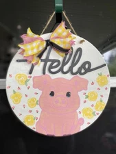 Sweet Piggy Door Hanger