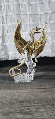 FRANKLIN MINT DRAGON GUARDIAN OF THE CRYSTAL CAVE MICHAEL WHELAN FIGURINE 12''