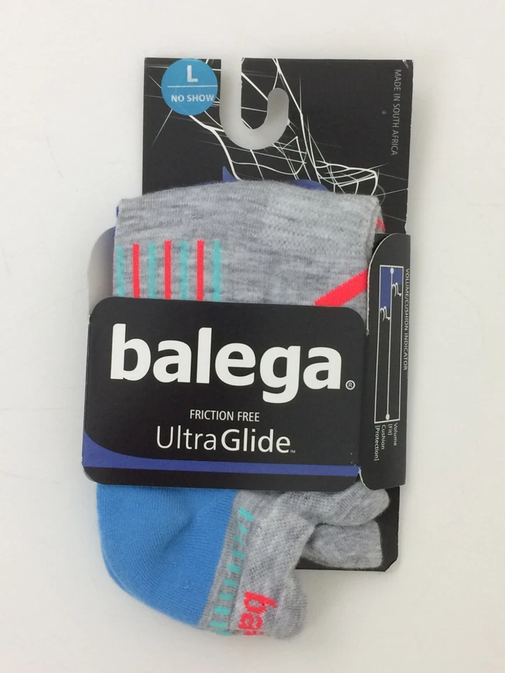 Balega Unisex No Show Running Socks 3 Pack Size L Grey Blue Ultra Glide New F1 - Image 2 of 4