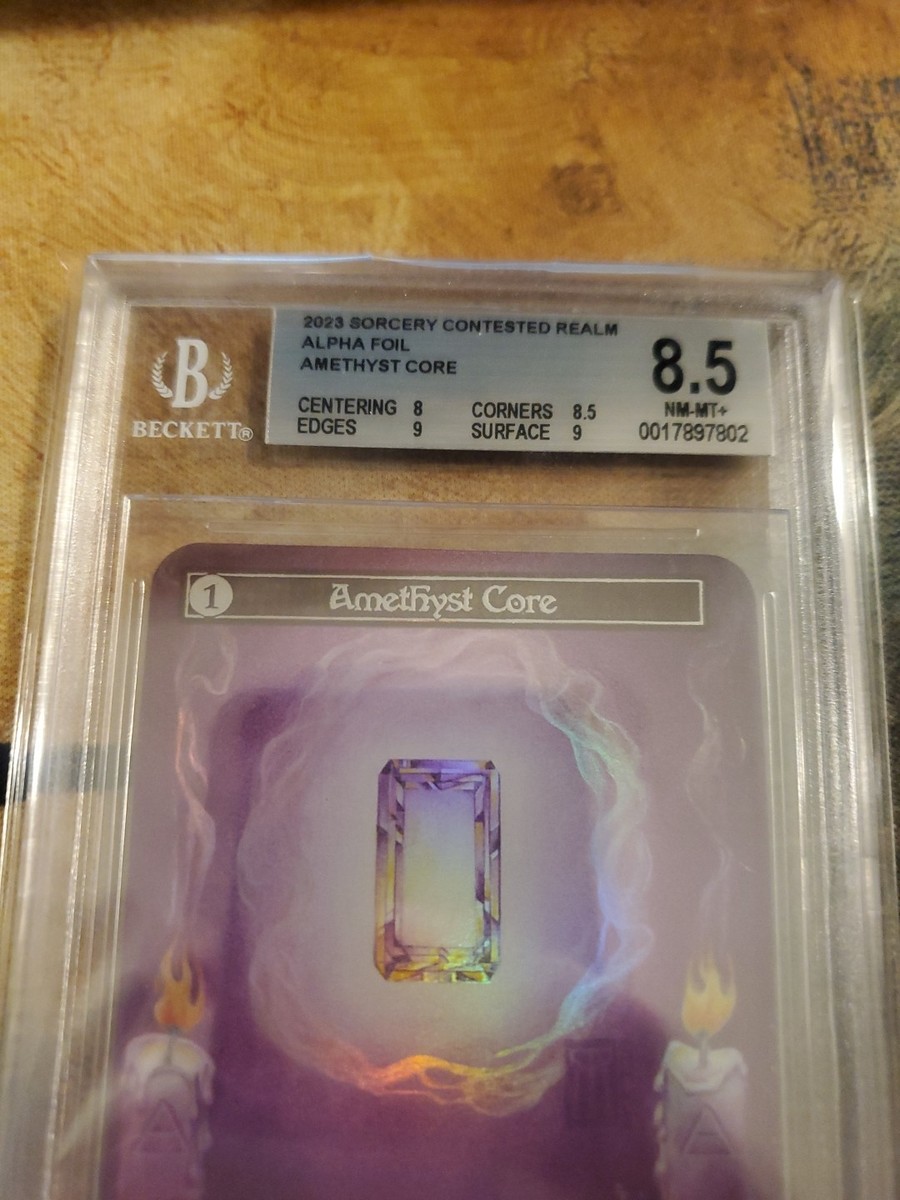 Sorcery TCG Amethyst Core β foil Sorcery Contested Realm Beta Amethyst Core Foil Unique BGS 9