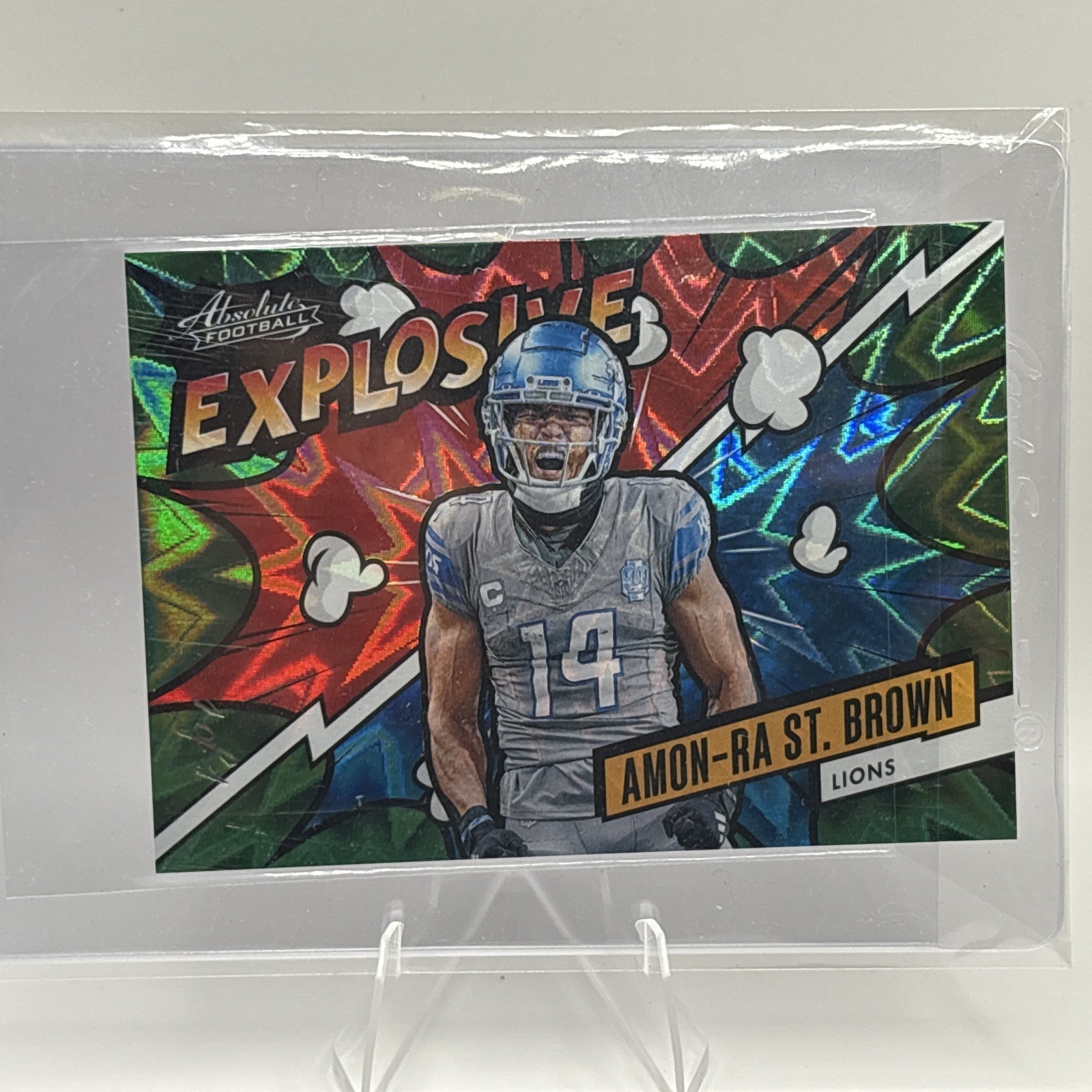 2024 1/1  Panini Absolute - Explosive Amon-Ra St. Brown #EX-ASB Green Ungraded