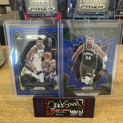 2023-24 Panini Prizm GIANNIS ANTETOKOUNMPO Blue Wave Prizm Break Bucks