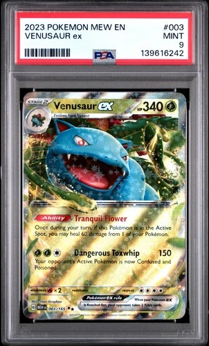 2023 POKEMON MEW EN-151 #003 VENUSAUR EX PSA 9