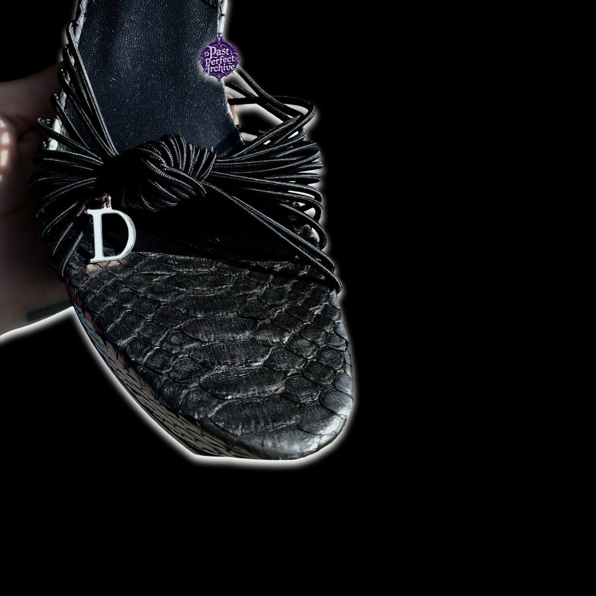 【ガリアーノ期】Christian Dior ビンテージ サンダルY2K Dior Vintage John Galliano Y2K Python Wedge Gambler 2000s Sandal