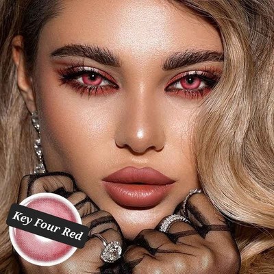 Key Red   Rote Kontaktlinsen   Anime Cosplay Halloween Horror   Jahreslinsen