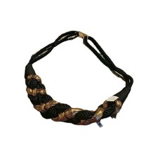 Vintage 80s 90s Women's Belt Woven Braided Fabric Cord Stretchy 36 Inch Long