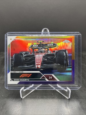 2023 Topps Chrome Formula 1 F1 Zhou Guanyu Gold / Purple SP #119