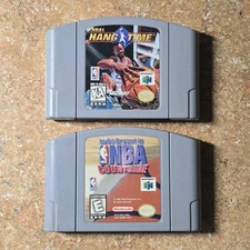 (2) Lot N64 NBA HangTime Nintendo64-Kobe Bryant NBA Courtside-Cartridge only