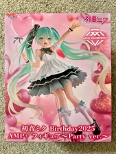 Hatsune Miku 2025 Birthday AMP + Figure Party Ver. Taito US New