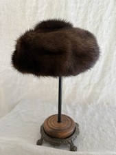 Vintage 1950's mink pill box hat Miss Alice