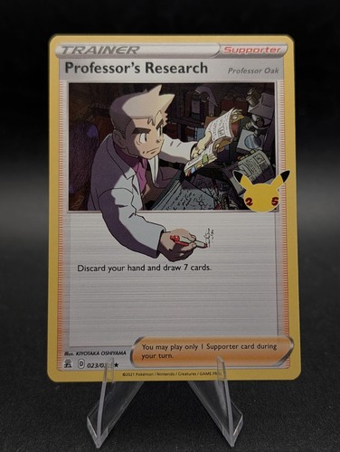 2021 Professor's Research 23/25 - Holo Rare Celebrations NM/MT Pokémon Prof Oak