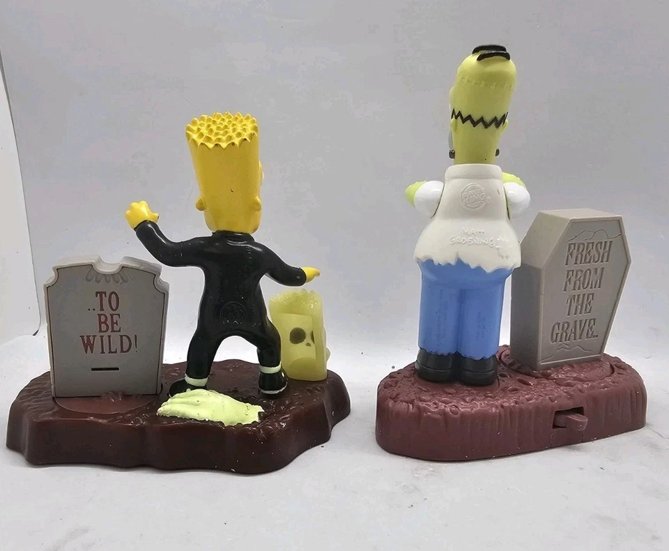 The Simpsons: Treehouse Of Horror Bart + Homer Simpson Figures From Burger King - Image 2 of 2