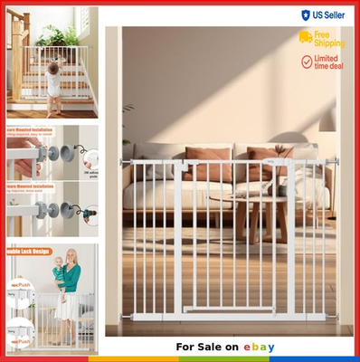 #ad Baby Gate 29 42.5 Inch Auto Close Safety Pet Gate Pressure Mounted Walk Through $79.97