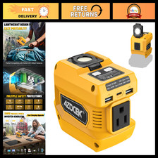 220W Power Inverter for Dewalt 20V Battery, DC to AC 110V, 2 USB Ports, Type-C F