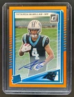 2025 Donruss Tetairoa McMillan Rated Rookie Auto Orange RC #314 Panthers