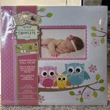 Scrapbook Complete 12x12  20 Designed Pages C.R.Gibson Pink Owls NEW