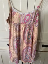 Vintage Betsy Johnson Betsyville Slip Gown Women's Large Peach Lace Trim