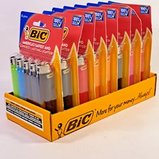 BIC Classic Lighters Bulk Lot 40 Ct (8 Packs of 5) Assorted Colors New Sealed