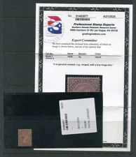 Falkland Island #1 Victoria 1 P. [Mint Hinged] Certified