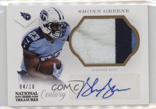2013 Panini National Treasures Black 4/10 Shonn Greene #96 Auto k4s