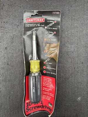 Sears Craftsman NOS 10-in-1 Screwdriver Cushion Grip Pratt Read