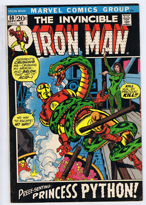 Iron Man # 50 Marvel 1972 Presenting Princess Python ! | eBay