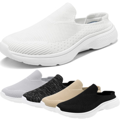 Women Mules Shoes Slip on Sneaker Backless Slipper Loafer Causal Walking Shoes