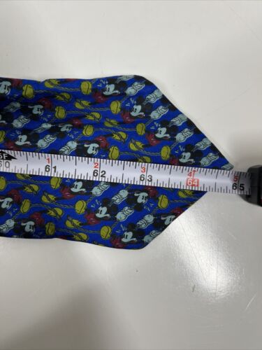 Vintage Handmade Disney Mickey Mouse Blue Necktie 100% Silk Classic Style - Picture 7 of 8