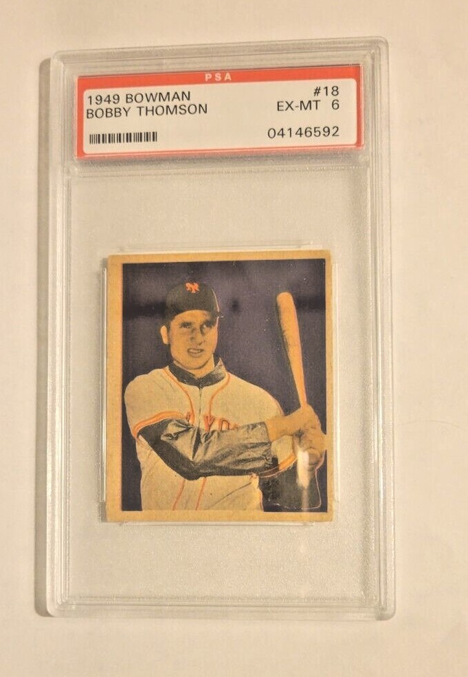 1949 Bowman #18 Bobby Thomson Giants PSA 5 - EX
