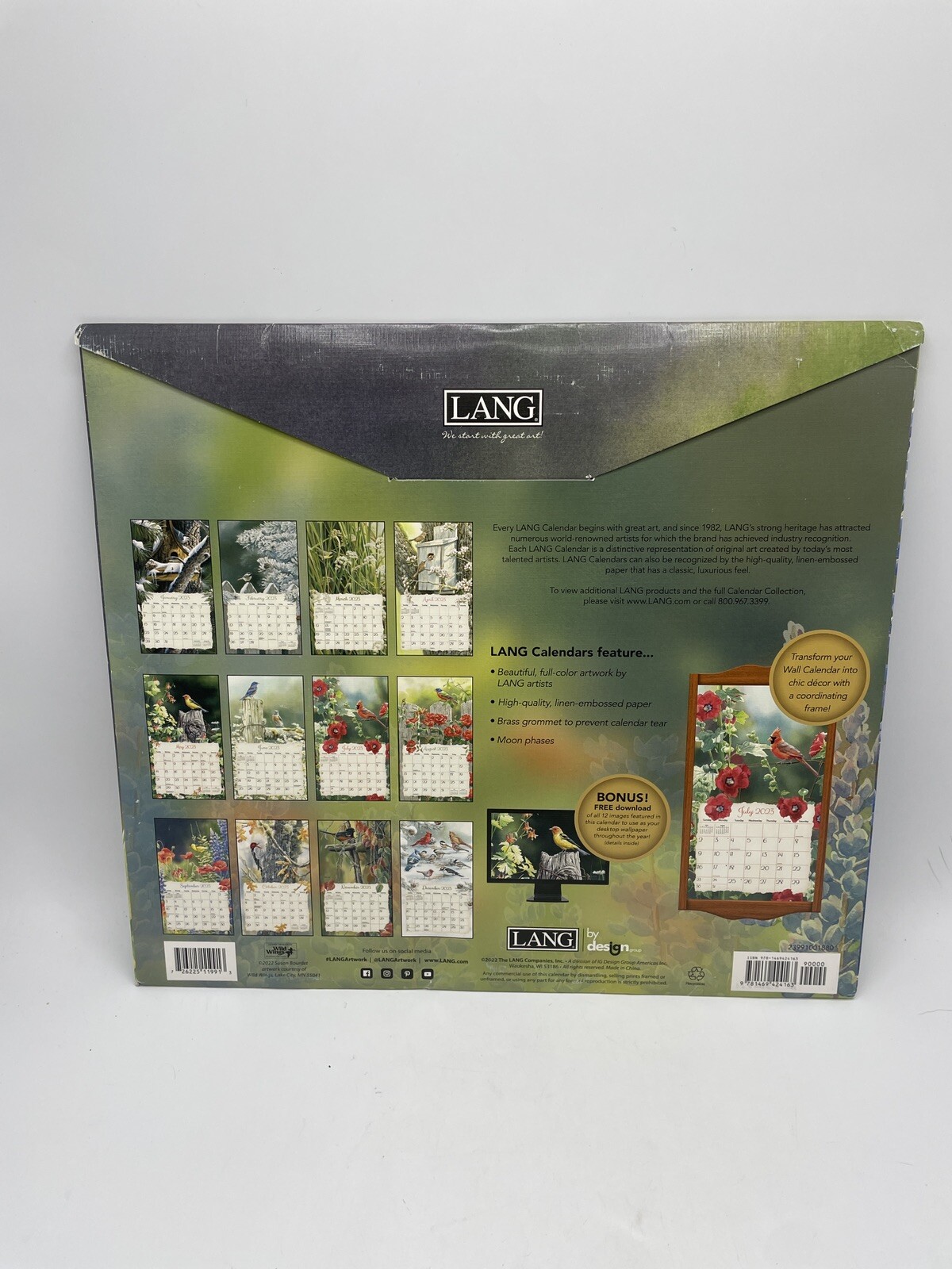 Lang Songbirds 2023 Wall Calendar | eBay