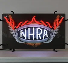 NHRA Flames Wall Mount Colorful Junior Neon Sign Neonetics 22" X 13" 5SMLNH