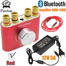 Newest 100W Bluetooth Amplifier HiFi DIY Stereo Audio Receiver F900 50W*2 Red