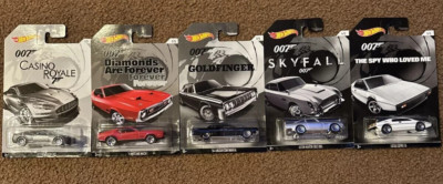 Hot wheels 2014 James Bond 007 Complete Collection Lot Of 5 SEALED RARE