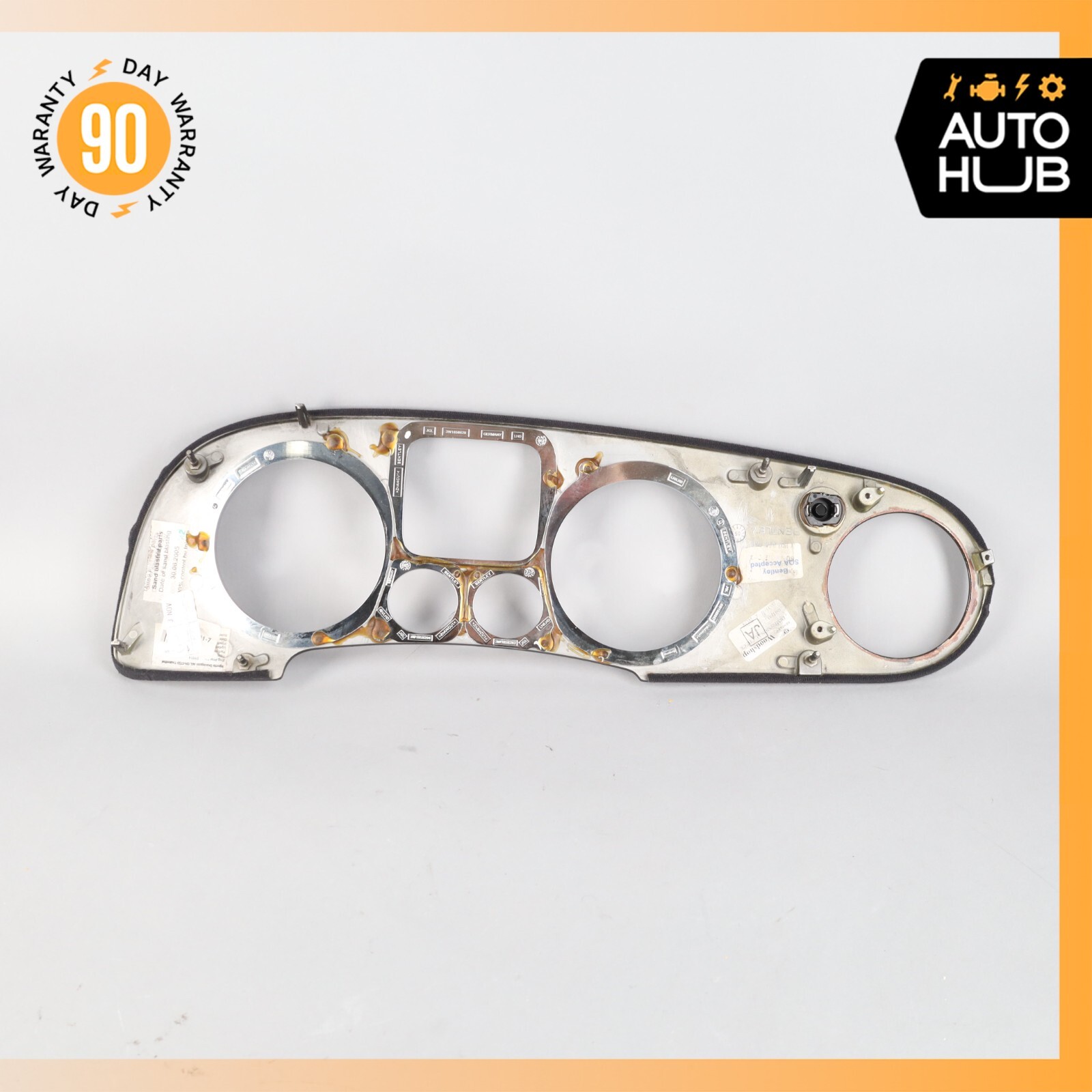03-13 Bentley Continental Flying Spur Dash Panel Speedometer Bezel Trim Wood OEM