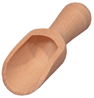 Schäufelchen; rund, L105 mm, Holzschaufel, Salzschaufel, Salzlöffel